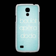 Coque Samsung Galaxy S4mini Boulot Apéro Dodo Turquoise ZG