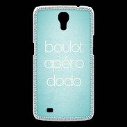 Coque Samsung Galaxy Mega Boulot Apéro Dodo Turquoise ZG