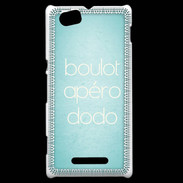 Coque Sony Xperia M Boulot Apéro Dodo Turquoise ZG