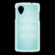 Coque LG Nexus 5 Boulot Apéro Dodo Turquoise ZG