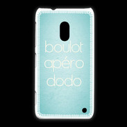 Coque Nokia Lumia 620 Boulot Apéro Dodo Turquoise ZG