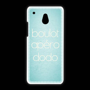 Coque HTC One Mini Boulot Apéro Dodo Turquoise ZG