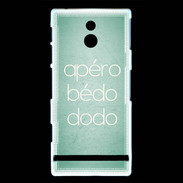 Coque Sony Xperia P Apéro bédo dodo Vert ZG