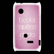 Coque Sony Xperia Typo Boulot Apéro Dodo Rose ZG