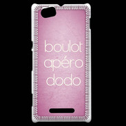 Coque Sony Xperia M Boulot Apéro Dodo Rose ZG