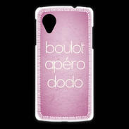 Coque LG Nexus 5 Boulot Apéro Dodo Rose ZG