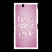 Coque Sony Xpéria Z Ultra Boulot Apéro Dodo Rose ZG