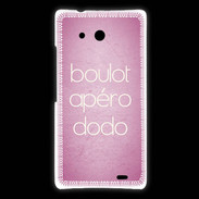 Coque Huawei Ascend Mate Boulot Apéro Dodo Rose ZG