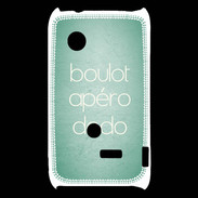 Coque Sony Xperia Typo Boulot Apéro Dodo Vert ZG