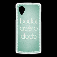 Coque LG Nexus 5 Boulot Apéro Dodo Vert ZG