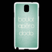 Coque Samsung Galaxy Note 3 Boulot Apéro Dodo Vert ZG