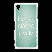 Coque Sony Xpéria Z1 Boulot Apéro Dodo Vert ZG