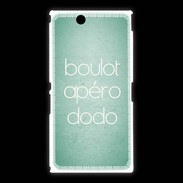 Coque Sony Xpéria Z Ultra Boulot Apéro Dodo Vert ZG