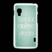 Coque LG L5 2 Boulot Apéro Dodo Vert ZG