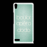 Coque Huawei Ascend P6 Boulot Apéro Dodo Vert ZG