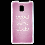 Coque LG P990 Boulot Sexo Dodo Rose ZG