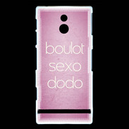 Coque Sony Xperia P Boulot Sexo Dodo Rose ZG