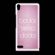 Coque Huawei Ascend P6 Boulot Sexo Dodo Rose ZG