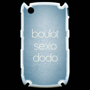 Coque Blackberry 8520 Boulot Sexo Dodo Bleu ZG