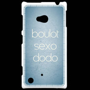 Coque Nokia Lumia 720 Boulot Sexo Dodo Bleu ZG