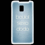 Coque LG P990 Boulot Sexo Dodo Bleu ZG