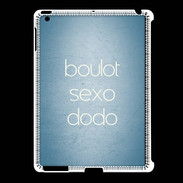 Coque iPad 2/3 Boulot Sexo Dodo Bleu ZG