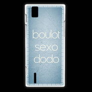 Coque Huawei Ascend P2 Boulot Sexo Dodo Bleu ZG