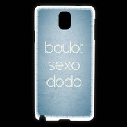 Coque Samsung Galaxy Note 3 Boulot Sexo Dodo Bleu ZG