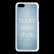 Coque iPhone 5C Boulot Sexo Dodo Bleu ZG