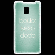 Coque LG P990 Boulot Sexo Dodo Vert ZG