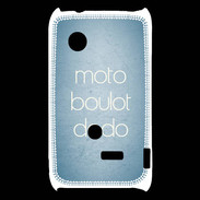 Coque Sony Xperia Typo Moto Boulot Dodo Bleu ZG