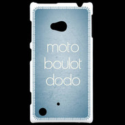 Coque Nokia Lumia 720 Moto Boulot Dodo Bleu ZG