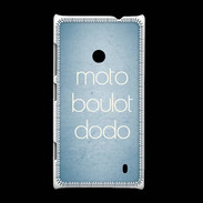Coque Nokia Lumia 520 Moto Boulot Dodo Bleu ZG