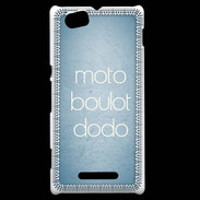 Coque Sony Xperia M Moto Boulot Dodo Bleu ZG