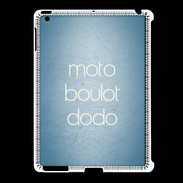 Coque iPad 2/3 Moto Boulot Dodo Bleu ZG