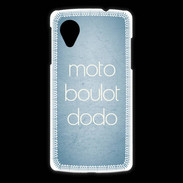 Coque LG Nexus 5 Moto Boulot Dodo Bleu ZG