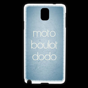 Coque Samsung Galaxy Note 3 Moto Boulot Dodo Bleu ZG
