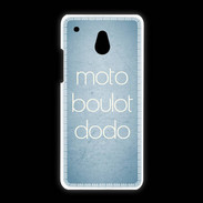 Coque HTC One Mini Moto Boulot Dodo Bleu ZG