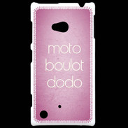 Coque Nokia Lumia 720 Moto Boulot Dodo rose ZG