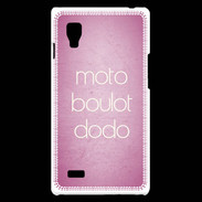 Coque LG Optimus L9 Moto Boulot Dodo rose ZG
