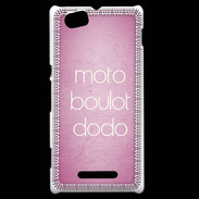 Coque Sony Xperia M Moto Boulot Dodo rose ZG