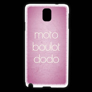 Coque Samsung Galaxy Note 3 Moto Boulot Dodo rose ZG