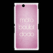 Coque Sony Xpéria Z Ultra Moto Boulot Dodo rose ZG