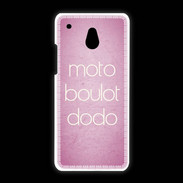 Coque HTC One Mini Moto Boulot Dodo rose ZG