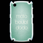 Coque Blackberry 8520 Moto Boulot Dodo Vert ZG