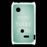 Coque Sony Xperia Typo Moto Boulot Dodo Vert ZG
