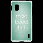 Coque LG Optimus G Moto Boulot Dodo Vert ZG