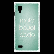 Coque LG Optimus L9 Moto Boulot Dodo Vert ZG