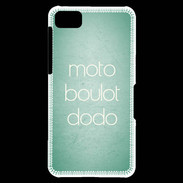 Coque Blackberry Z10 Moto Boulot Dodo Vert ZG