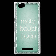 Coque Sony Xperia M Moto Boulot Dodo Vert ZG